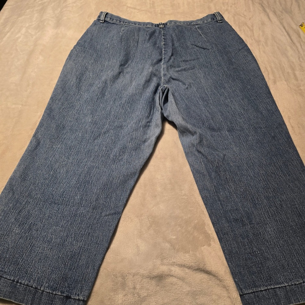 Riders by Lee Womens Stretch Wide Leg Crop Jeans Size 18M W38267E Medium Wash - Picture 6 of 7
